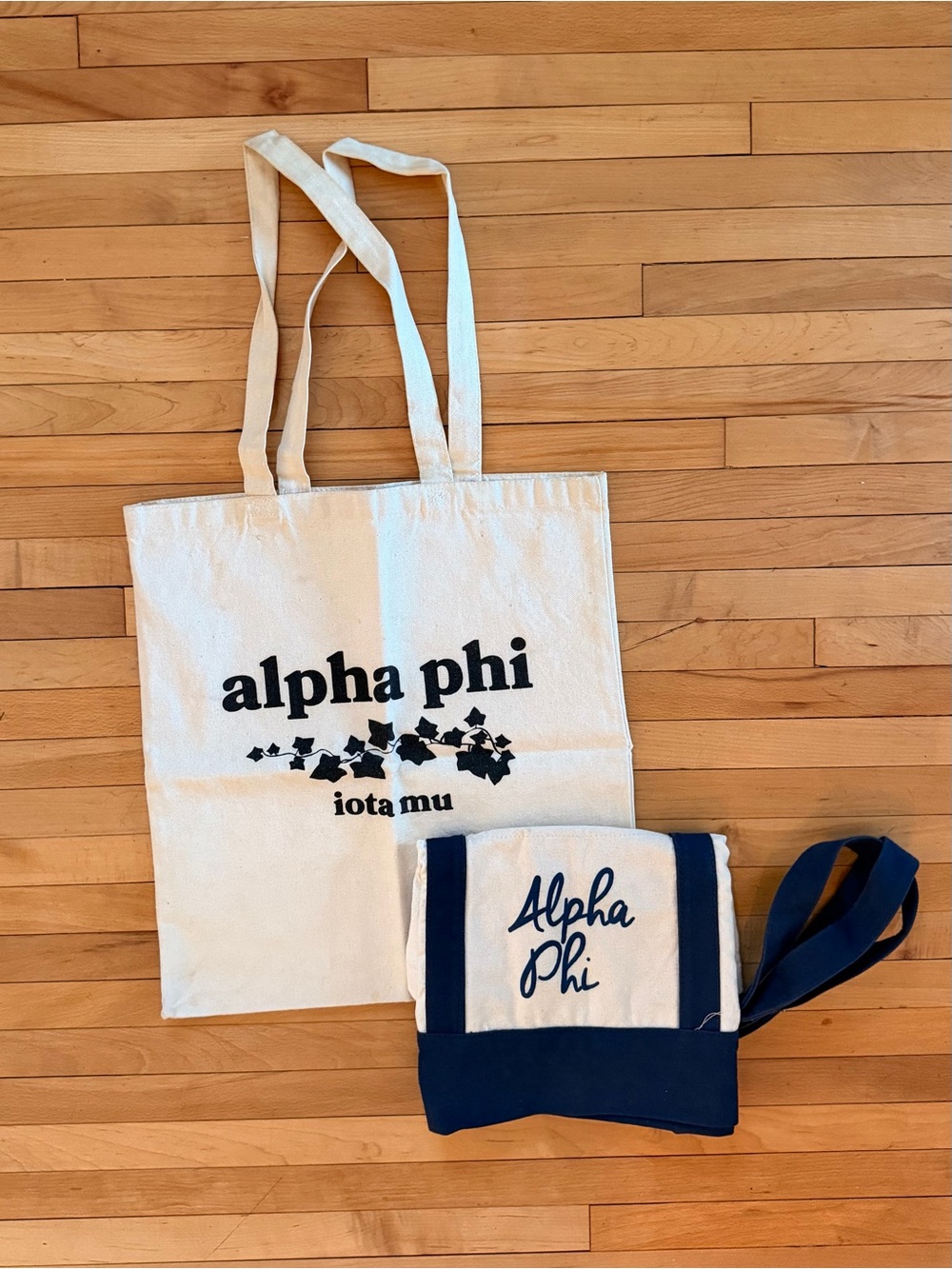Set of 2 Alpha Phi Totes